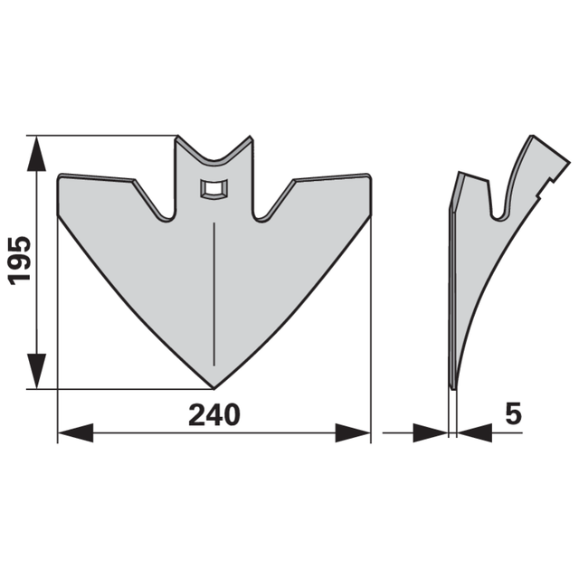 Gänsefußschar 128D zu Feldherr – Grubber Gänsefuß Ersatzteil