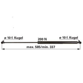 Gasdruckfeder 0.010.6269.0 für Front- und Heckscheibe zu Hürliman – Sonstiges für Traktor Ersatzteil