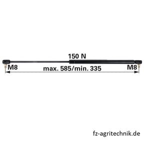 Gasdruckfeder 3902140M1 zu Landini – Traktor Gasdruckfedern Ersatzteil