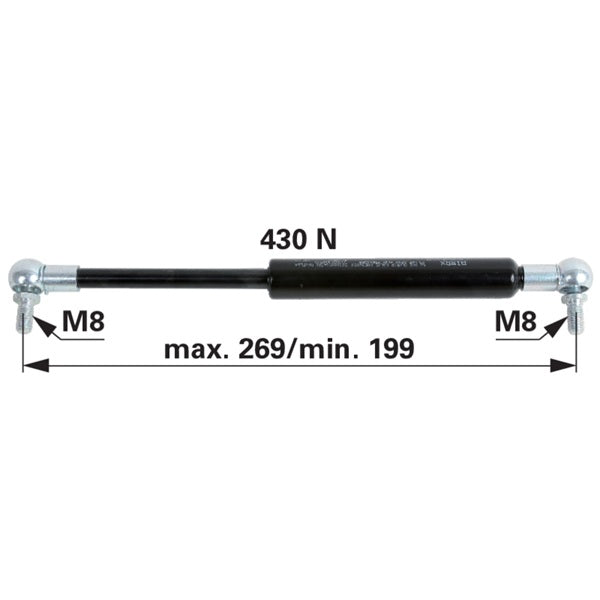 Gasdruckfeder 5089549 zu New Holland – Traktor Gasdruckfedern Ersatzteil