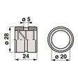 Gaspardo Büchse Dm 28/ 20 x 24 mm 211.200.48 – Buchsen Ersatzteil