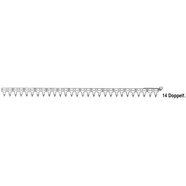 Mähmesser 205 cm Gaspardo 21120106 mit 28 Klingenspitzen – Balkenmäher Ersatzteil