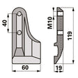 Gaspardo Messerhalter unten 211.200.42 – Halter für Balkenmäher Ersatzteil
