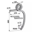 Gedrehter Schwergrubberstiel - links - Länge 680 mm – Grubber Ersatzteil