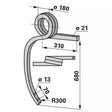 Gedrehter Schwergrubberstiel - rechts - Länge 680 mm – Grubber Stiele Ersatzteil