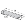 Gegenmesser 195 x 50 x 3 mm - 060 003.0 zu Claas – Messer für Mähdrescher Ersatzteil