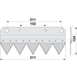 Aebi  Gegenschneide AM9156-1 – Klingen für Balkenmäher Ersatzteil
