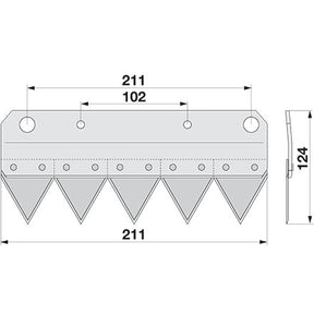 Aebi  Gegenschneide AM9156-1 – Klingen für Balkenmäher Ersatzteil