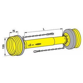 Gelenkwellenschutz komplett 1000 mm Walterscheid 1368631 – Gelenkwelle Ersatzteil