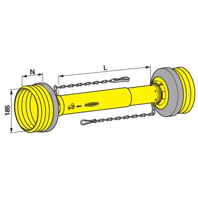 Gelenkwellenschutz komplett 550 mm Walterscheid 1368779 – Gelenkwelle Ersatzteil