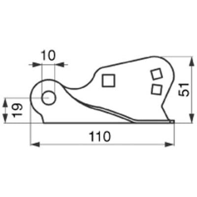Gleitsohle für Rollschar, links 3991300 zu Amazone – Drill Sonstiges Ersatzteil