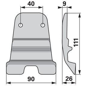 Gleitkufe ESM 3411750 – Scheibenmähwerk Ersatzteil