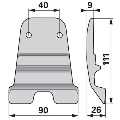 Gleitkufe ESM 3411750 – Scheibenmähwerk Ersatzteil