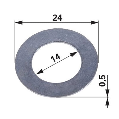 Gleitscheibe AD 24 x ID 14 x S 0,5 mm zu Vogel und Noot F5000010 – Landtechnik Ersatzteil