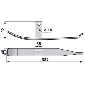 Gleitsohle für Außenschuh, rechts ESM 2381260 – Landtechnik Ersatzteil