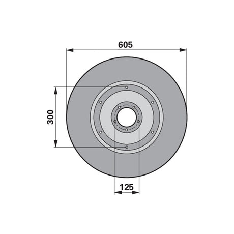 Gleitteller AD 605 mm Pöttinger 640.091 – Sonstiges für Trommelmähwerk Ersatzteil