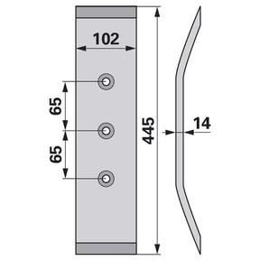 Grubberschar - Arbeitsbreite 102 mm – Grubber Schare Ersatzteil