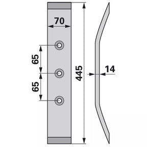 Grubberschar - Arbeitsbreite 70 mm – Grubber Schare Ersatzteil