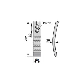 Grubberschar - Hartmetall - Arbeitsbreite 50 mm – Grubber Schare Ersatzteil