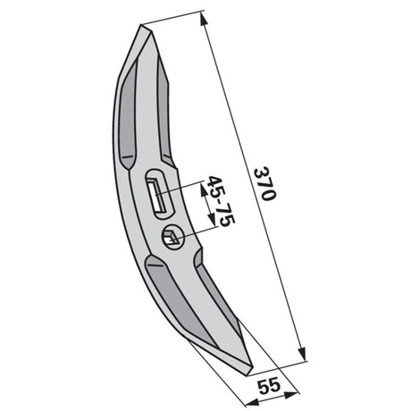 Grubberschare anstelle von Amazone HC119 – Grubber Ersatzteil