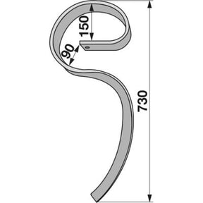 Grubberzinke ohne Schare 70x12mm – Grubber Ersatzteil