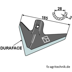 Hackschar 1019786 zu Kongskilde - Duraface – Landtechnik Ersatzteil