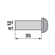 Halbrundniete DIN 124 - 1 Stück - 12 x 35 mm – Schrauben Ersatzteil