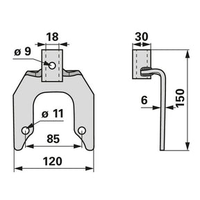 Halter 101.2474 zu Aebi – Halterung Ersatzteil