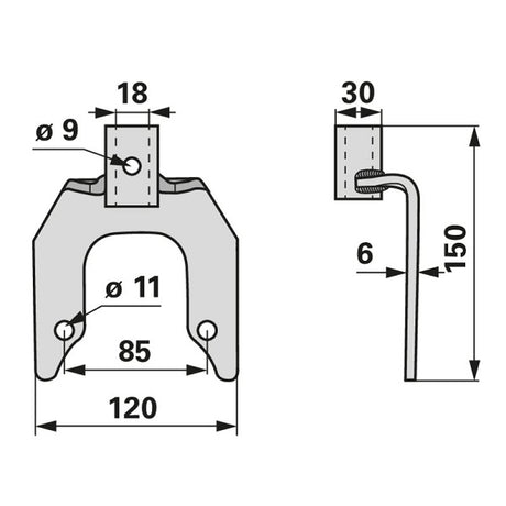 Halter 101.2474 zu Aebi – Halterung Ersatzteil