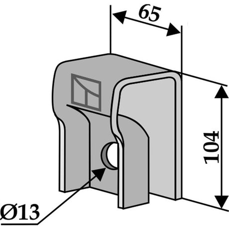 Halter 2129-235X zu JF Mulcher – Halter für Mulcher Ersatzteil