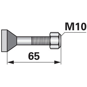 Hammerkopfschraube M10 x 65 – Schrauben Ersatzteil