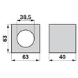 Hartholzlager eckig 40x63x63x38,5mm – Lager Ersatzteil