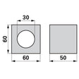 Hartholzlager eckig 50x60x60x22mm – Lager Ersatzteil