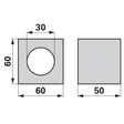 Hartholzlager eckig 50x60x60x30mm – Lager Ersatzteil