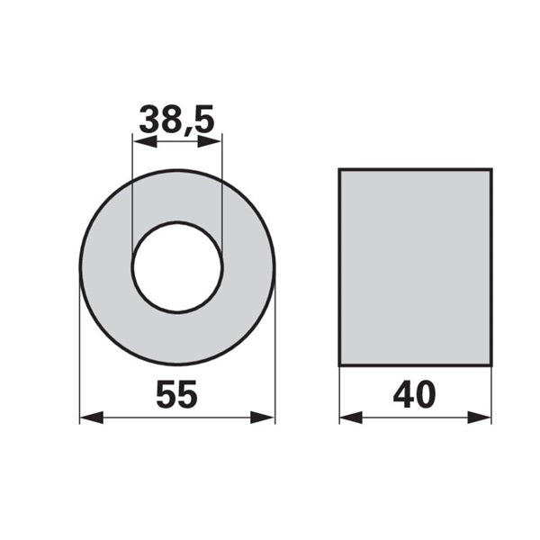Hartholzlager rund 40x55x38,5mm – Lager Ersatzteil