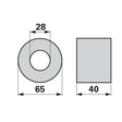 Hartholzlager rund 40x65x28mm – Landtechnik Ersatzteil