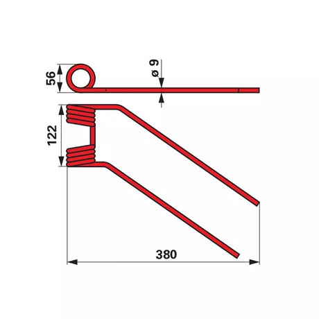 Kreiselheuerzinken links 9263710 zu Claas – Kreiselheuer Ersatzteil