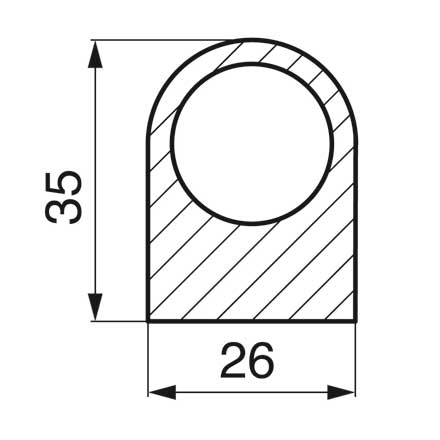 Hohlkammer Dichtprofil (per Meter) – Dichtungen Ersatzteil
