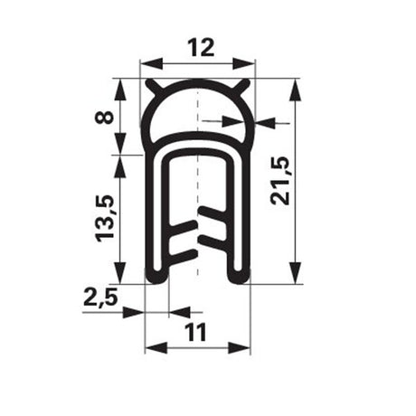 Kantenschutz mit Silikon Dichtungsprofil - Klemmbereich 2-4 mm – Schutz Ersatzteil