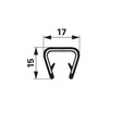 Kantenschutzprofil aus PVC mit Metalleinlage - Klemmbereich 10-12 mm – Schutz Ersatzteil