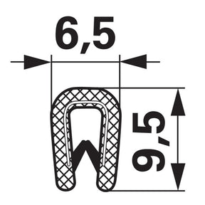Kantenschutzprofil aus PVC mit Metalleinlage - Klemmbereich 1-2 mm – Landtechnik Ersatzteil