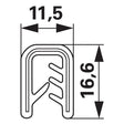 Kantenschutzprofil aus PVC mit Metalleinlage - Klemmbereich 4-6 mm – PVC Ersatzteil