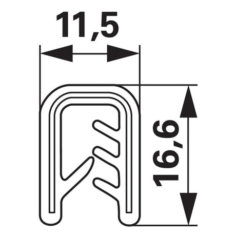 Kantenschutzprofil aus PVC mit Metalleinlage - Klemmbereich 4-6 mm – PVC Ersatzteil
