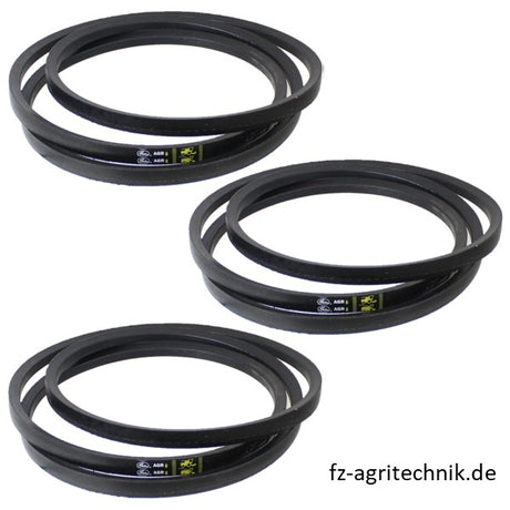 Keilriemensatz 3 Stück - 17 x 2516 -  06256546 zu Deutz-Fahr Mähdrescher - Variante 4 – Riemen für Mähdrescher Ersatzteil