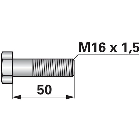 Schraube für Kreiselegge M 16x1,5x50 – Egge Ersatzteil