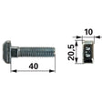 Kettenschraube M10 x 40 mm, verzinkt – Landtechnik Ersatzteil