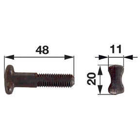 Kettenschraube M10 x 48 mm – Landtechnik Ersatzteil