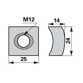 Konkavmutter M12 anstelle von Stoll 810673360 – Landtechnik Ersatzteil