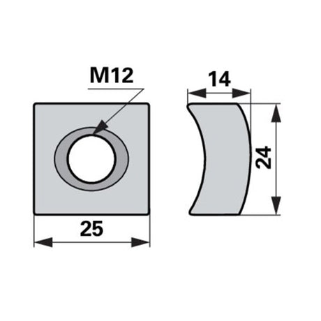 Konkavmutter M12 anstelle von Stoll 810673360 – Landtechnik Ersatzteil