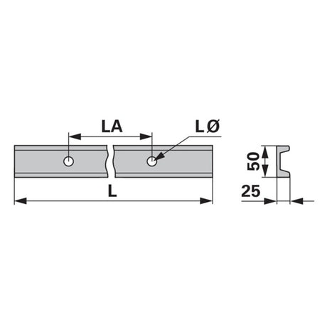 Kratzbodenleiste U-Profil 139.10.110.0, 50 x 25 mm, gelocht, L 1.340 mm zu Pöttinger – Kratzboden Ersatzteil